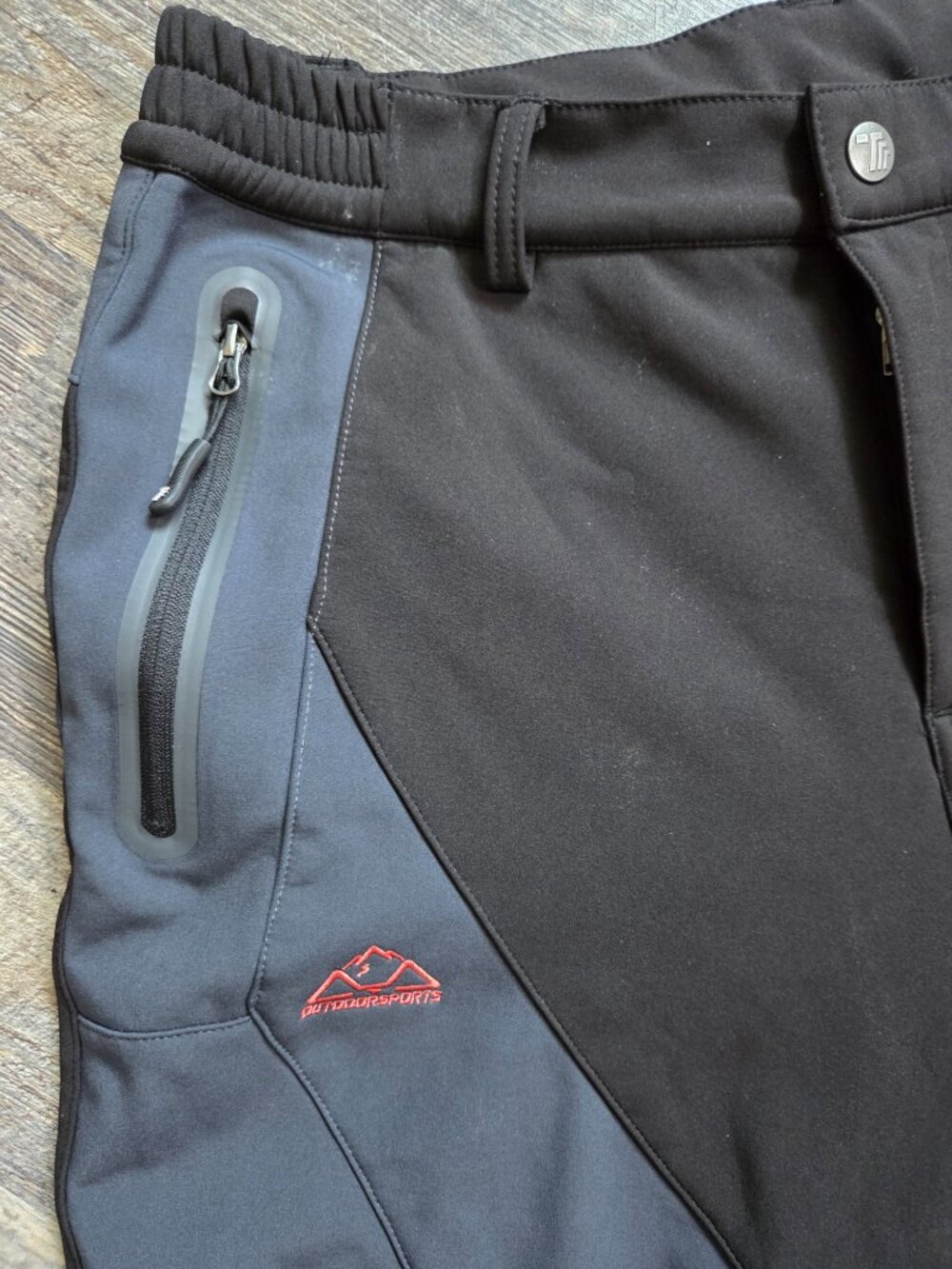 Outdoor Sports Womens Ski Pants Black & Gray Sz Lg Insulated Waterproof Fleece - Picture 3 of 6